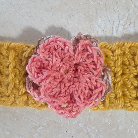 Crochet Headband with Flower - Picture 7 of 11
